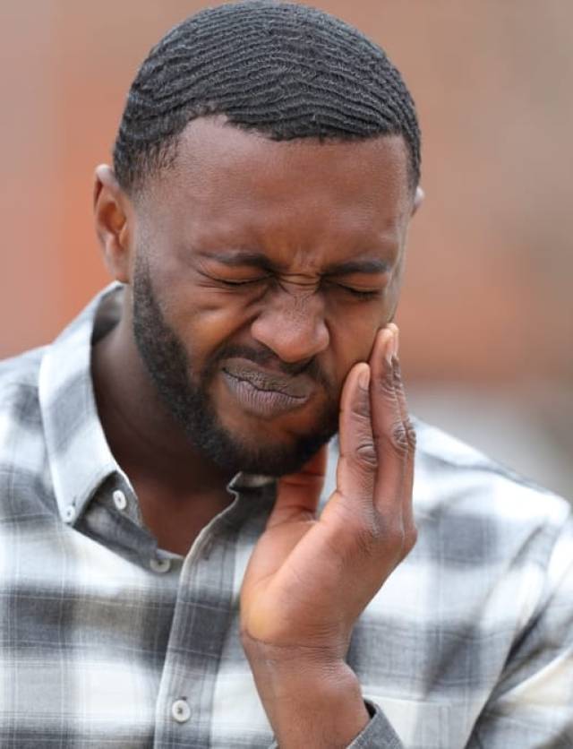 Front,View,Portrait,Of,A,Man,With,Black,Skin,Complaining