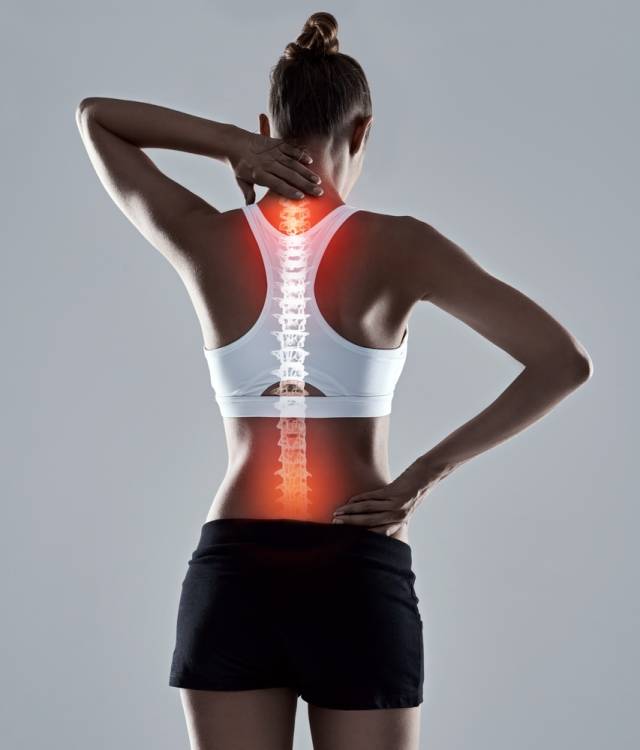 Sports,Injury,,Woman,And,Spinal,Cord,For,Fitness,,Workout,And
